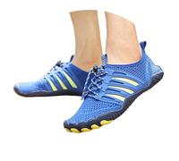 Generisch Chaussures aquatiques à cinq orteils, à séchage rapide, confortables, pieds nus, imperméables, pour la plage, le surf, la piscine, le bateau, la plongée, le sport, bleu, 39 EU