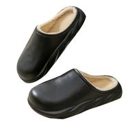 Generisch Chaussures Ballerine Femme Noir Hommes et Femmes Automne et Hiver Chaud Velours Maison Extérieur Intérieur Pantoufles Femme Largeur H, Noir , 40 EU