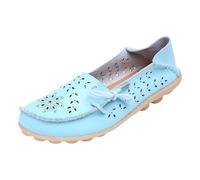 Generisch Chaussures basses en cuir pour femme - Larges mocassins à enfiler | Ballerines élégantes et confortables, semelle souple et flexible, légères et respirantes, chaussures de loisirs pour la vie