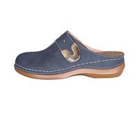 generisch Chaussures basses pour femme - 39 - Bleu - Chaussures basses de loisirs pour femme - Chaussures de plage unies avec boucle en métal et talon oblique - Chaussures d'extérieur pour femme