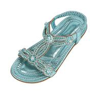 Generisch Chaussures bohème à paillettes pour fille, chaussures de princesse, chaussures de communion, chaussures de soirée, tenues de scène et occasions festives, chaussures de plage pour enfants