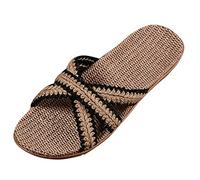 Generisch Chaussures compensées élégantes pour femme - Sandales compensées avec lanières - Espadrilles confortables - Fermées à l'avant - Antidérapantes - Élastique - Sandales d'été décontractées