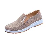 Generisch Chaussures de bateau en toile pour homme - Légères - Antidérapantes - Sans lacets - Chaussures de plage - Mains libres - En tissu léger - Blocage des couleurs, kaki, 42 EU