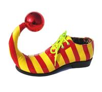 Generisch Chaussures de clown drôles à rayures cirque pour Halloween, cirque, mascarade, performance, elfes, cosplay, fête dansante, pour carnaval, fête, rouge, 38 EU