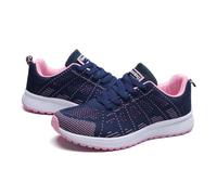 Generisch Chaussures de course pour femme - Chaussures de marche - Baskets d'extérieur - Baskets durables - Blanc - Chaussures de loisirs élégantes, bleu foncé, 37 EU