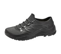 Generisch Chaussures de course pour homme, antidérapantes, respirantes, légères, chaussures de travail, chaussures classiques, couleur unie, semelle antidérapante, slip athlétique, sport, marche, Noir