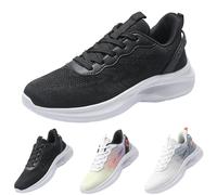Generisch Chaussures de course pour homme - Baskets sportives avec mousse à mémoire de forme au design sportif - Respirantes - Légères - Chaussures de loisirs - Chaussures de course sur route, Noir