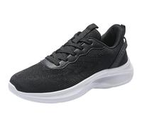 Generisch Chaussures de course pour homme, chaussures de sport, chaussures de course, tennis, marche, gym, baskets sportives avec mousse à mémoire de forme au design sportif, Noir , 48 EU