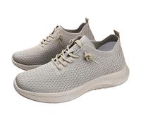 Generisch Chaussures de course pour homme Corporate Knit Rib - En maille respirante - Semelles souples - Pour l'extérieur, le fitness, le jogging, la course sur route - Chaussures de trekking, kaki