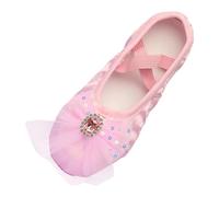 Generisch Chaussures de danse pour enfants, chaussures de ballet chaudes pour performance, exercices de yoga en intérieur, chaussures de gymnastique, Rose, 33.5 EU