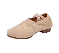 Generisch Chaussures de danse pour femme - Bottes de jazz super douces - Chaussures d'intérieur ultra confortables - Ballerines à lanières - Légères et antidérapantes - Chaussures pieds nus - En