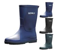 Generisch Chaussures de jardin imperméables pour homme - Bottes d'été à enfiler - Imperméables - Chaussures de loisirs - Bottes d'été légères - Unies - Bottes mi-hautes, bleu, 43 EU