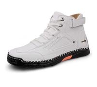 Generisch Chaussures de loisirs confortables à enfiler avec semelle épaisse, tige légère et respirante pour un usage quotidien comme baskets d'extérieur de style homme, Blanc., 48 EU