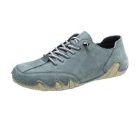 Generisch Chaussures de loisirs plates pour homme - Pour le travail - Légères - Chaussures de marche - Chaussures d'hiver - Plateforme antidérapante - Respirantes, bleu ciel, 48 EU