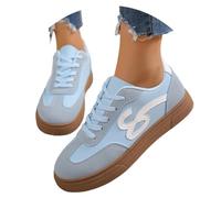Generisch Chaussures de loisirs pour femme - Chaussures de course - Chaussures de marche - Baskets respirantes - Baskets décontractées - Blanc - Chaussures de loisirs élégantes, bleu clair, 36 EU