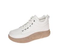 Generisch Chaussures de marche à plateforme en cuir pour femme | Chaussures de loisirs, chaussures de sport à lacets avec semelle surélevée, antidérapantes, chaussures de course larges pour