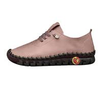 Generisch Chaussures de marche imperméables et légères pour femme - Chaussures de sport d'été en cuir synthétique - Chaussures plates à lacets - Pieds larges - Semelle souple - Chaussures de sport