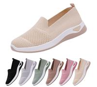Generisch Chaussures de marche pour femme - Sans lacets - Chaussures de loisirs - Chaussures orthopédiques - Baskets d'été respirantes - Mousse à mémoire de forme - Chaussures de sport - Chaussures