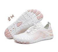 Generisch Chaussures de mise à la terre, chaussures de mise à la terre avec cuivre pour femmes, chaussures de randonnée pieds nus pour femmes et hommes, Blanc., 40 EU