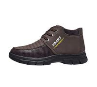 Generisch Chaussures de neige épaisses et chaudes en coton pour homme - Semelle plate et douce - Pour les activités d'hiver - Avec profil antidérapant, Bordeaux, 42 EU