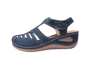 Generisch Chaussures de plage d'été pour femme - Sandales compensées ultra légères - Séchage rapide - Semelles souples - Résistantes à la transpiration - Sandales pieds nus, bleu, 38 EU