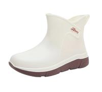 Generisch Chaussures de pluie basses pour femme, bottes en caoutchouc légères et tendance, bottes de pluie confortables à semelle souple, bottes de pluie imperméables en caoutchouc, chaussures de