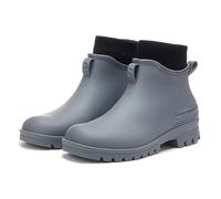 Generisch Chaussures de pluie pour femme - Bottes en caoutchouc confortables - Bottes de trekking - Bottines tendance respirantes - Bottes d'équitation imperméables - Bottes d'hiver avec coton épais