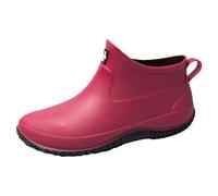 Generisch Chaussures de pluie pour femme - Version coréenne - Couleur unie - Tube court - Robustes - Antidérapantes - Respirantes - Portables - Confortables pour les jours humides, Rose, 42 EU