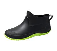 Generisch Chaussures de pluie pour femme - Version coréenne - Couleur unie - Tube court - Robustes - Antidérapantes - Respirantes - Portables - Confortables pour les jours humides, vert, 42 EU