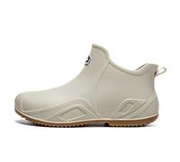 Generisch Chaussures de pluie pour homme - Bottines élégantes pour les activités de plein air, le travail, la vie quotidienne avec une protection robuste contre l'humidité par tous les temps, Blanc