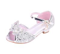Generisch Chaussures de princesse pour fille - Chaussures à talons pour enfants - Chaussures à paillettes - Ballerines de princesse - Costume de fête - Cadeau de fête - Vacances - Tenue de scène