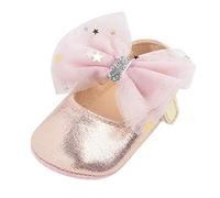 Generisch Chaussures de princesse pour fille - Chaussures plates pour bébé - Bowknot Maria - Chaussures de sport légères, Rose, Taille unique