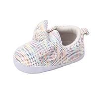 Generisch Chaussures de princesse respirantes pour bébé fille avec nœud papillon, Blanc., 22 EU