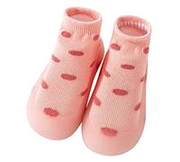 Generisch Chaussures de printemps 2026 pour tout-petits garçons et filles, chaussettes plates antidérapantes, respirantes et confortables, Rose, 21 EU