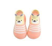 Generisch Chaussures de printemps mignonnes pour tout-petits - Respirantes - Semelle en caoutchouc souple - Chaussettes antidérapantes - Pour l'intérieur et l'extérieur, Rose, 21 EU
