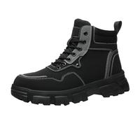 Generisch Chaussures de randonnée pour homme - Imperméables et légères - Avec construction haute - Couleur unie - Plateforme résistante à l'usure - Anti-passage des orteils - Coupe-vent - Pour le