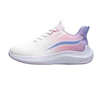 Generisch Chaussures de sport de loisirs d'hiver pour femme, chaussures de course légères, couleur unie, semelle antidérapante, printemps maille respirante, chaussures de randonnée avec talon, lilas