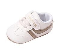 Generisch Chaussures de sport d'été tendance pour enfants garçons et filles avec semelle plate, profil antidérapant, boucle à crochet pratique, or, 19 EU