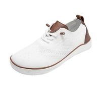 Generisch Chaussures de sport et de loisirs avec chaussures larges et épaisses pour homme avec grande largeur Chaussures de randonnée en maille Arthrose Genou Chaussures pour homme, Blanc., 48 EU