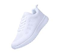 Generisch Chaussures de sport légères pour homme - Chaussures de jogging blanches - Chaussures de course - Chaussures de sport - Grande taille - Chaussures de marche - Semelle souple - Baskets unies
