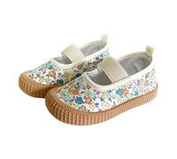 Generisch Chaussures de sport plates en toile pour bébé avec pied ouvert, semelle souple, confortables, unisexes, simples, respirantes, flexibles, kaki, 23.5 EU