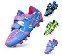 Generisch Chaussures de sport pour enfant - Chaussures de football - Fermeture - Crampons longs - Semelle plate - Surface en cuir - Chaussures d'entraînement pour l'école primaire - Chaussures de