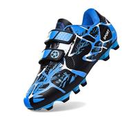 Generisch Chaussures de sport pour enfant - Chaussures de football - Fermeture - Crampons longs - Semelle plate - Surface en cuir - Chaussures d'entraînement pour l'école primaire - Chaussures de