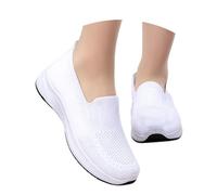 Generisch Chaussures de sport pour femme, chaussures de course, chaussures de marche, baskets d'extérieur, baskets durables, bleu clair, chaussures de sport pour femme, chaussures de loisirs, Blanc
