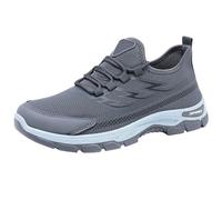 Generisch Chaussures de sport pour homme - Chaussures de randonnée orthopédiques - Semelle souple - Confortables et respirantes - Pour la course à pied et les loisirs - Mocassins, gris, 43 EU