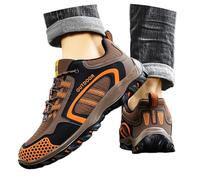 Generisch Chaussures de sport pour homme - Chaussures de travail décontractées avec lacets - Chaussures de randonnée respirantes - Antidérapantes - Chaussures de protection - Chaussures de trekking