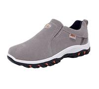 Generisch Chaussures de sport pour homme en daim, chaussures de randonnée pour homme - Ergonomiques - Slip On - Chaussures d'extérieur souples - Grandes tailles - Chaussures de course sur route