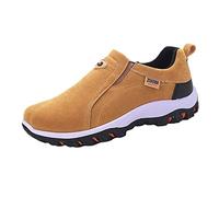 Generisch Chaussures de sport pour homme en daim, chaussures de randonnée pour homme - Ergonomiques - Slip On - Chaussures d'extérieur souples - Grandes tailles - Chaussures de course sur route