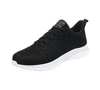 Generisch Chaussures de sport pour homme - Mode d'été - Motif simple - En maille solide - Respirantes - Chaussures à lacets confortables, beige, 47 EU
