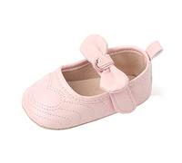 Generisch Chaussures de sport taille 22 Bowknot First Walkers Chaussures pour tout-petit Semelle souple Respirant Princesse Chaussures bébé Lumière, rouge, 22 EU